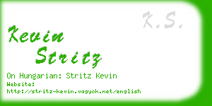 kevin stritz business card